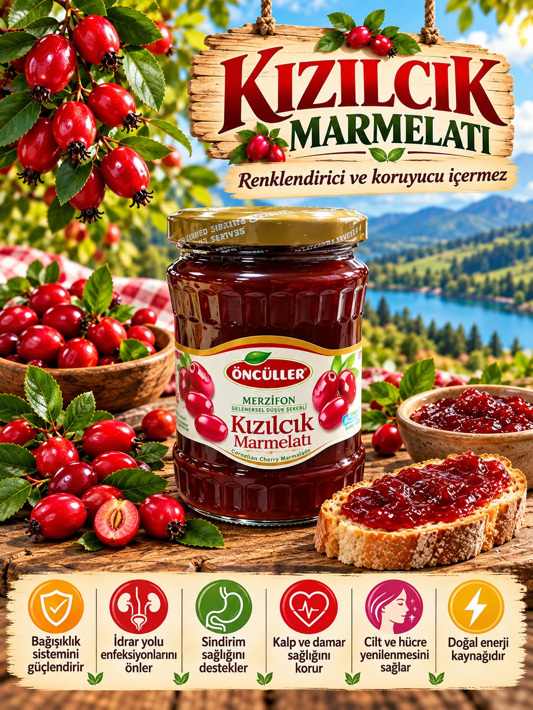 MERZİFON 630 GR KIZILCIK MARMELATI
