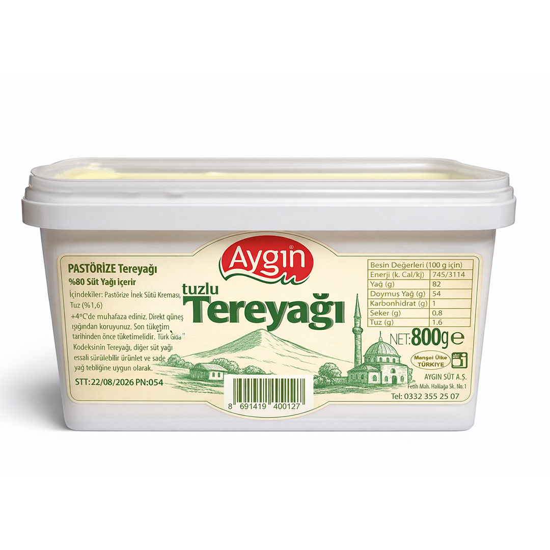 Tuzlu Tereyağı Aygın Kutu 800g - (TEREYAĞI)