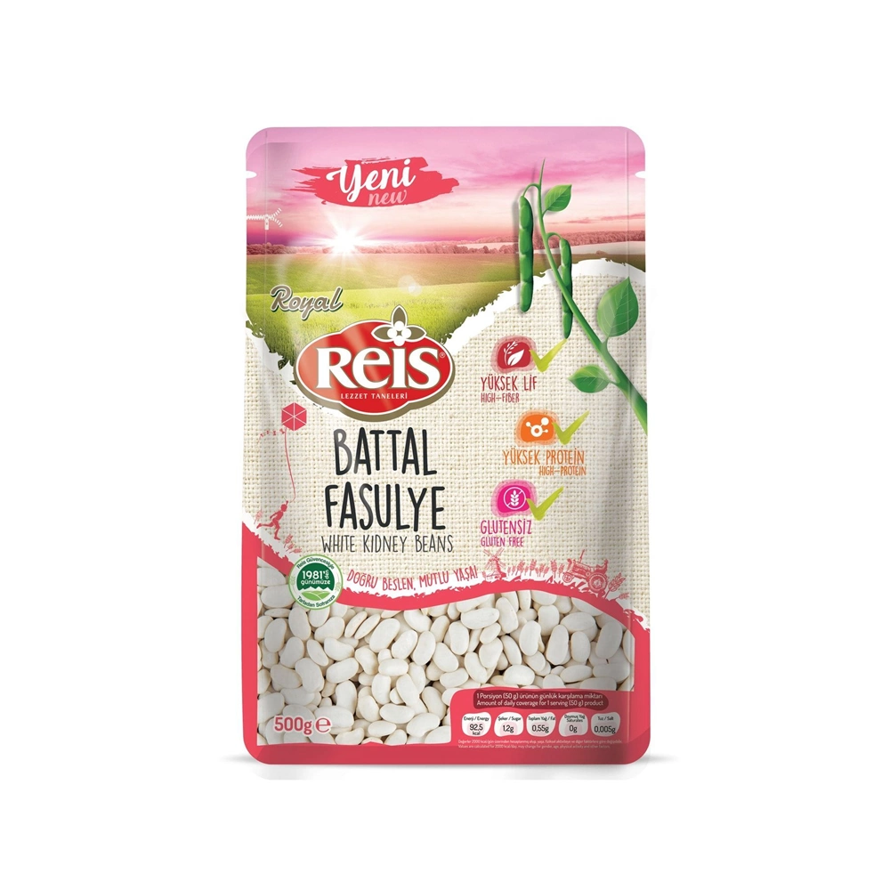 Royal Kalitesiyle Yüksek Lif Yüksek Proteine Sahip Glutensiz 500 gram Battal Fasulye