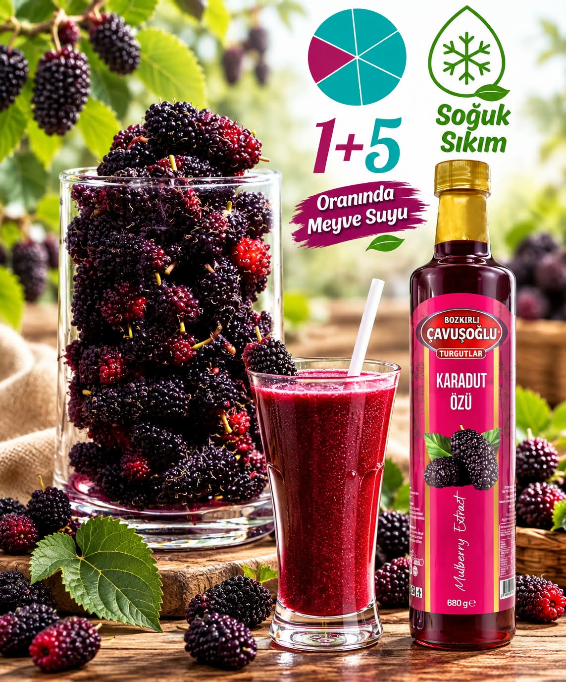 BOZKIRLI ÇAVUŞOĞLU 680 GR  KARADUT ÖZÜ (TANESİZ)