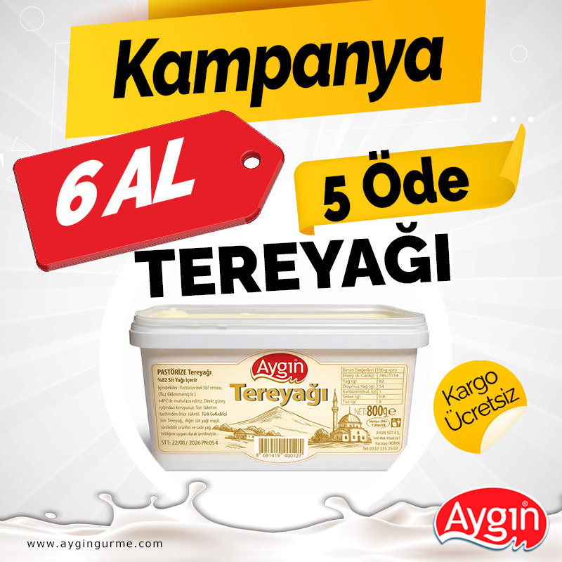 6 Adet AL - 5 Adet ÖDE - Tuzsuz Tereyağı 6 Kutu