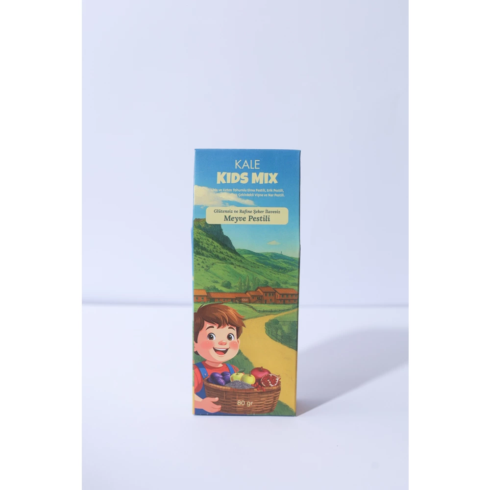 Glutensiz ve Şeker İlavesiz Kids Mix Meyve Pestili 80 Gr