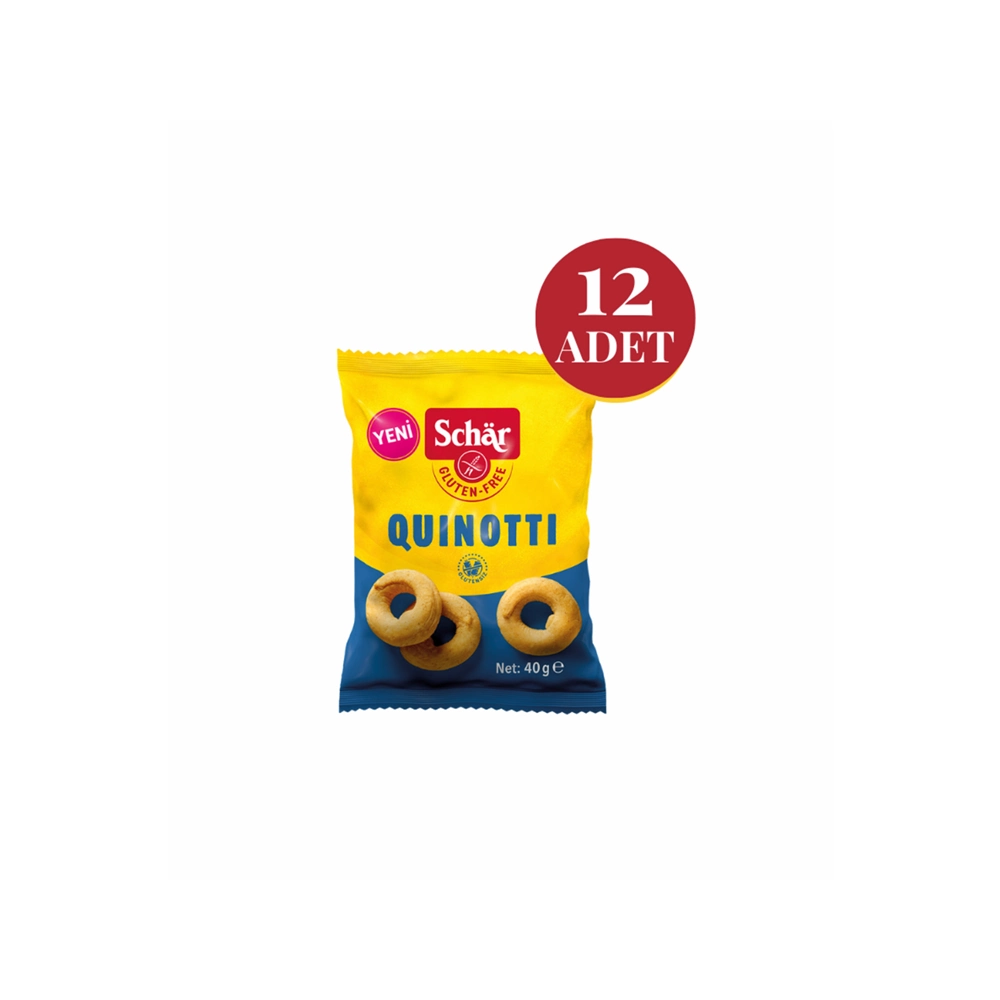 Quinotti Glutensiz Kinoalı Halka Kraker (12 Adet)