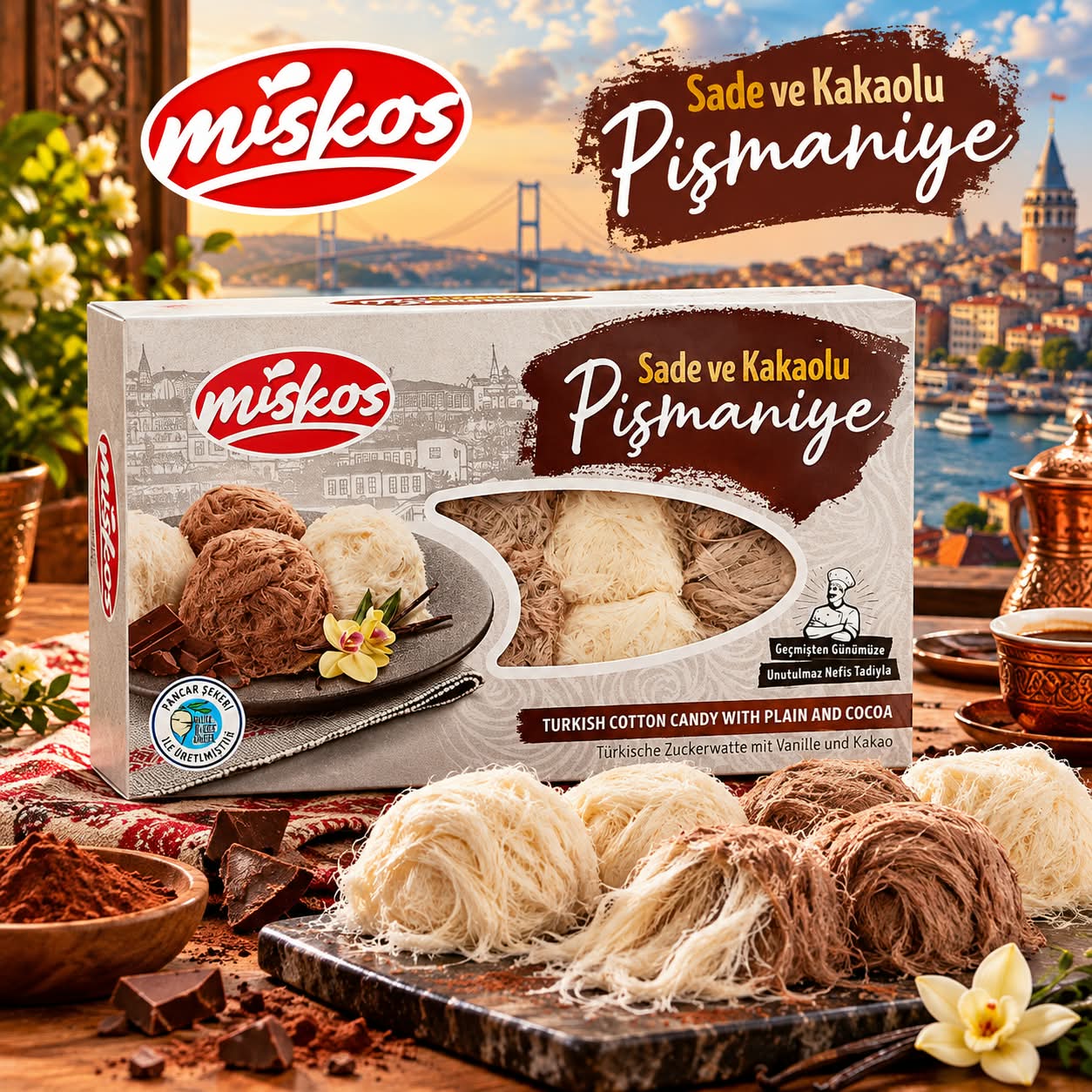 MİSKOS SADE-KAKAOLU PİŞMANİYE 240 GR