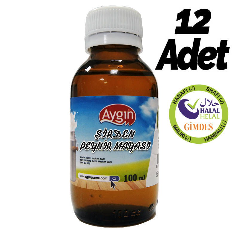 Şirden Peynir Mayası ***Kampanyası 100ml - 12 Adet