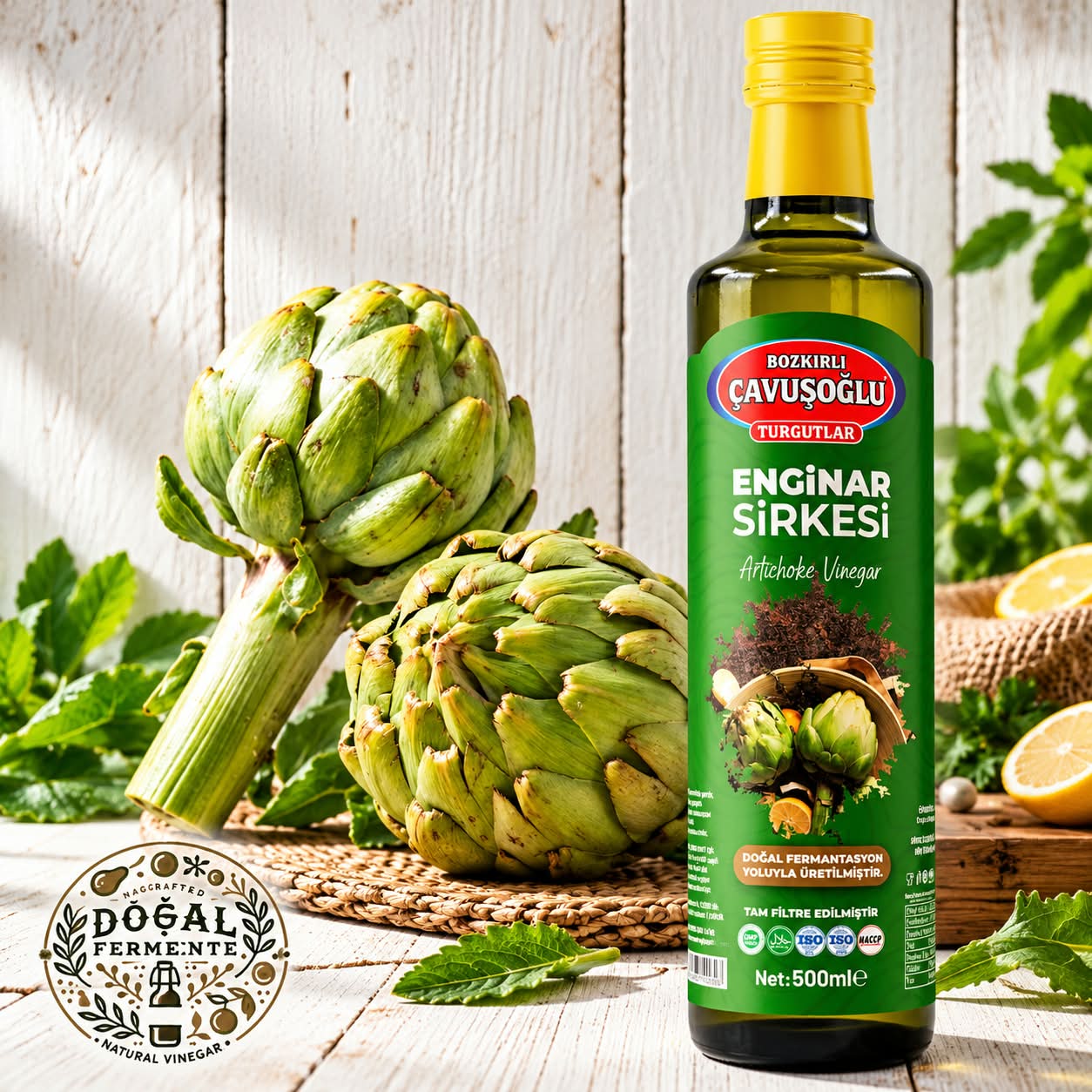 BOZKIRLI ÇAVUŞOĞLU 500 ML ENGİNAR SİRKESİ 