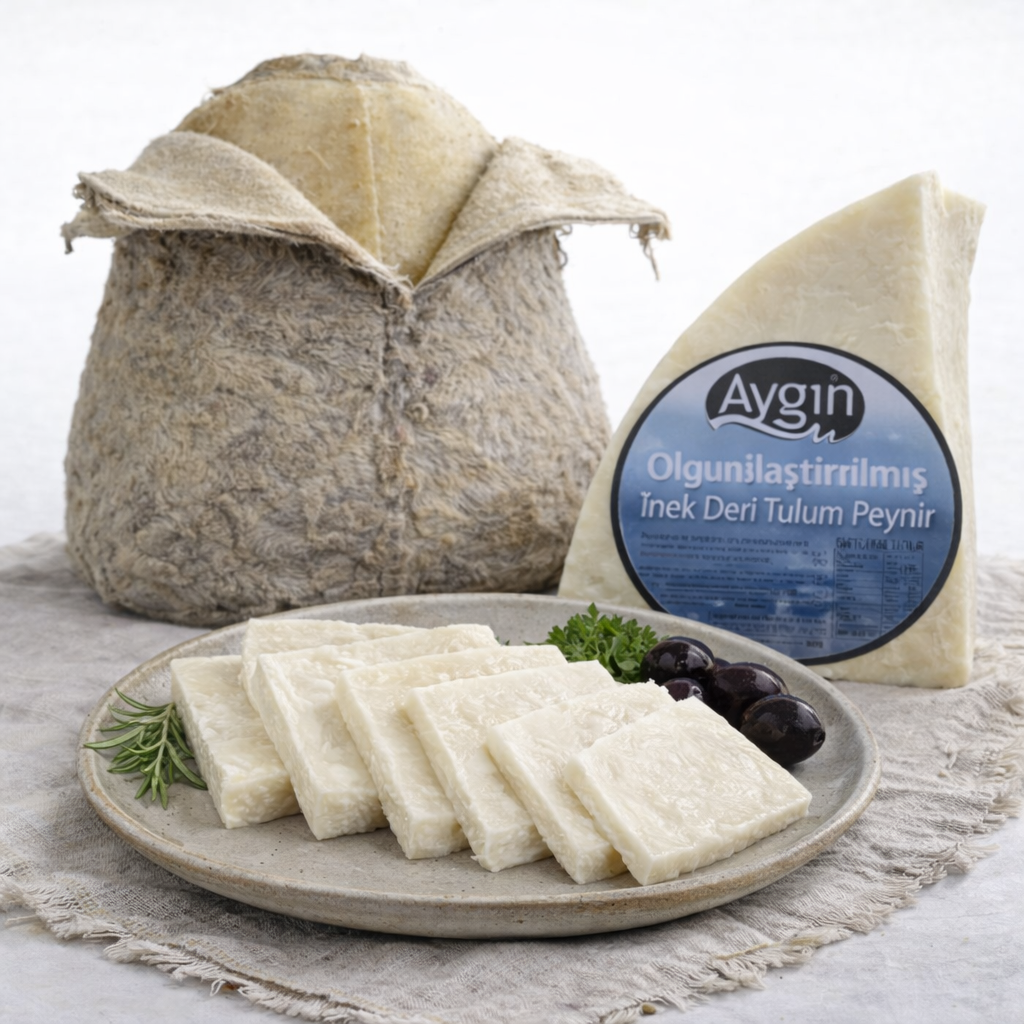 Olgunlaştırılmış  İnek Deri Tulum Peynir Aygın 450g ile 500g arası