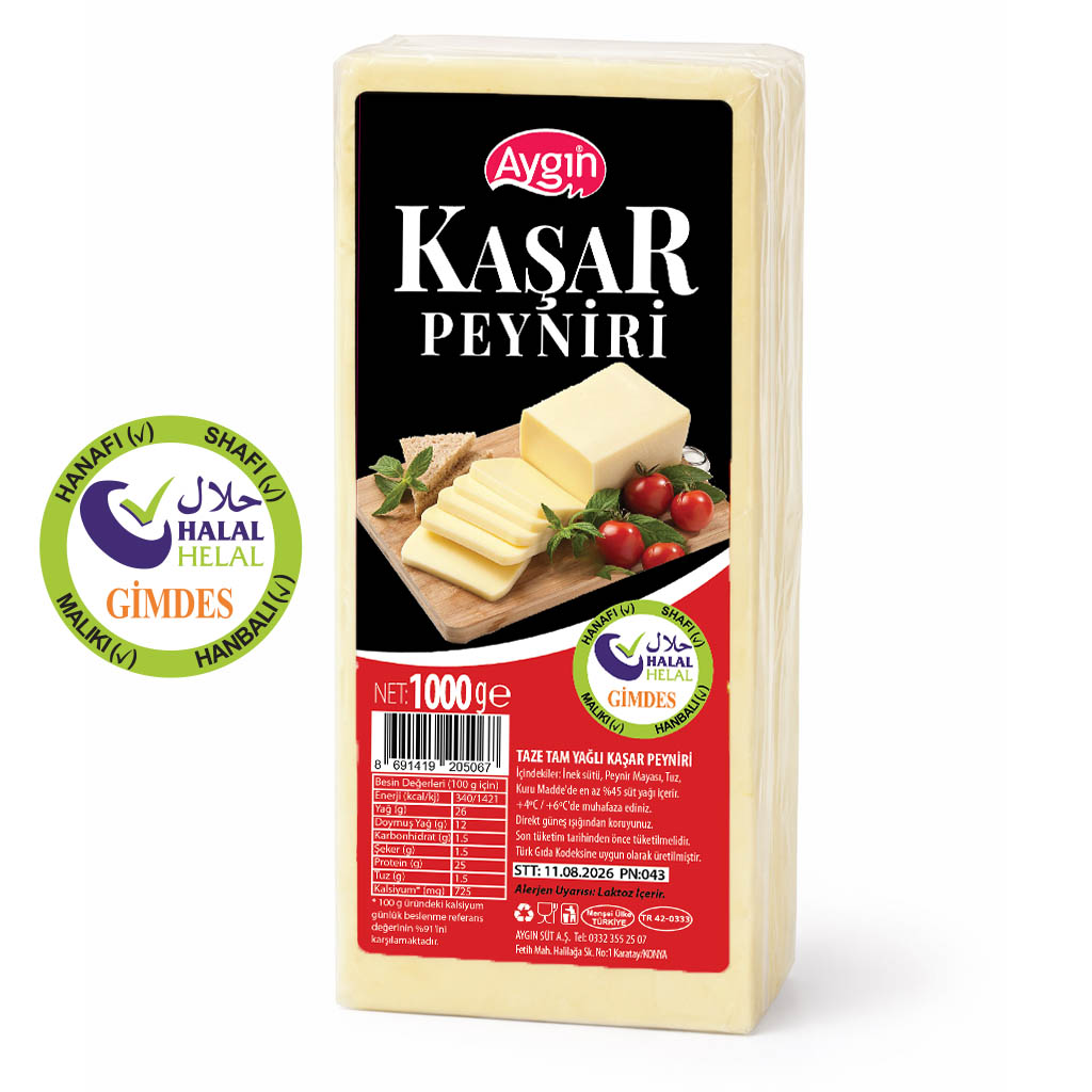 Özel Kaşar Peyniri (Tam Yağlı) Aygın 1kg