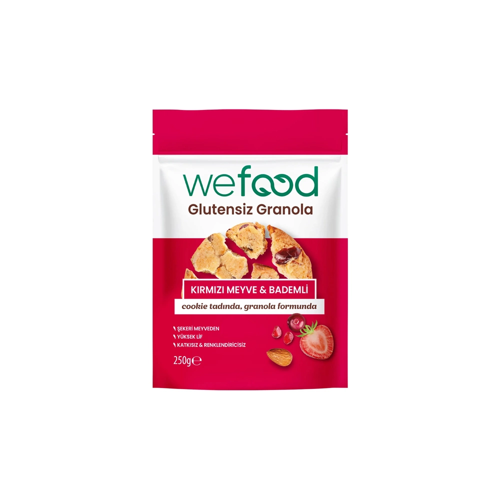 Glutensiz Granola Kırmızı Meyve & Bademli 250 gr